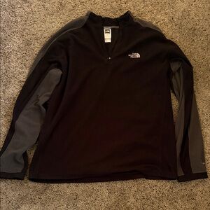 The North Face Black and Gray Quarter-Zip Top